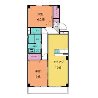 ライフイン・諏訪【2階】の間取り