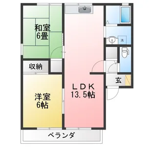 レインボー石津中町【2階】の間取り