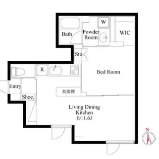 アリュイッテ青井【1階】の間取り