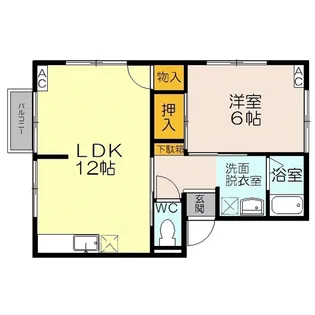 ハイツソアニエII【1階】の間取り