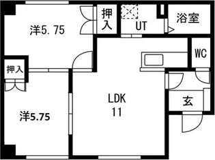 ヴァンヴェール南郷丘【3階】の間取り