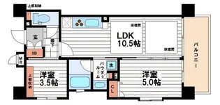 クリスタルエグゼ心斎橋【5階】の間取り