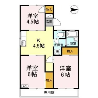 あかり D棟【1階】の間取り