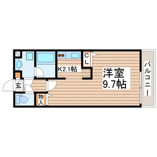 しゃとれ西中田【2階】の間取り