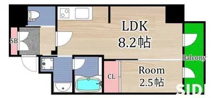ナットレジデンス都島本通【6階】の間取り