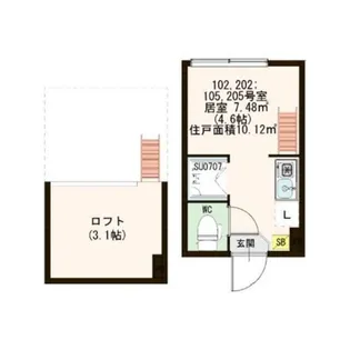 プレジール新江古田【2階】の間取り