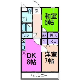 ウィステリア府所【2階】の間取り