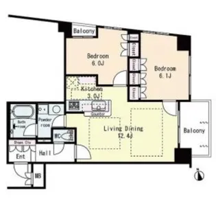 APAガーデンズ新宿戸山公園【4階】の間取り