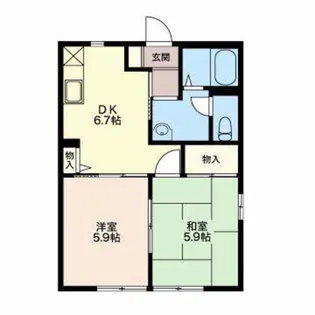 ディアス北村 D【1階】の間取り