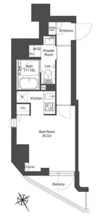 コンフォリア門前仲町サウス【3階】の間取り