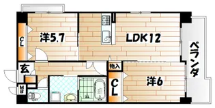 エルティアラ上富野II【3階】の間取り