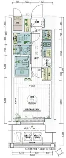 エステムコート難波サウスプレイスVIラグジー【4階】の間取り