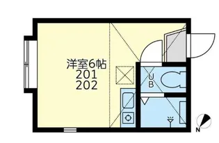 ユナイト小机ALICIA アリシアの瞳【2階】の間取り