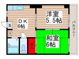 コスモハイツ松本 2【2階】の間取り