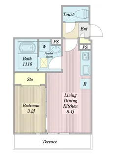 Trust横濱蒔田【1階】の間取り