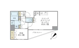 ジオエント駒込【4階】の間取り