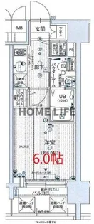 エスリード新大阪NORTH【6階】の間取り