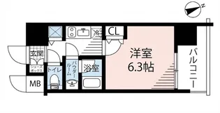 アスヴェル南森町【2階】の間取り
