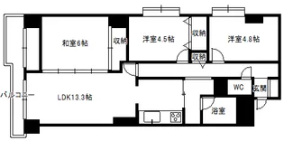 富樫マンション【4階】の間取り