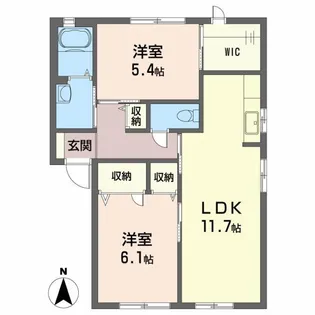 シャーメゾンエチュード【1階】の間取り