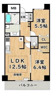 COCO MARINI【6階】の間取り