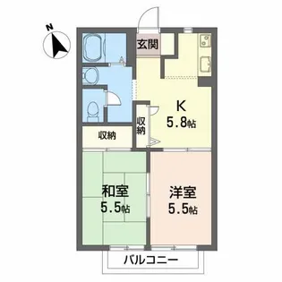 メゾン沢田【2階】の間取り