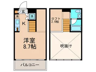 ドゥーエ新丸子【2階】の間取り