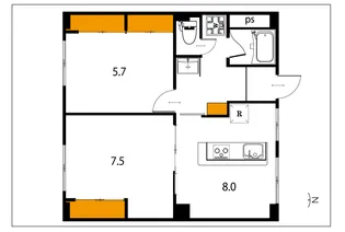 プリンスマンション【1階】の間取り