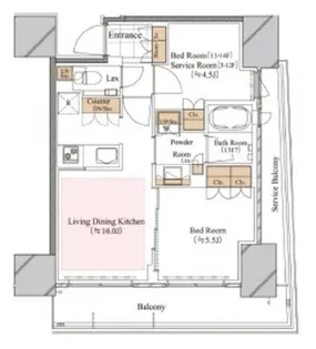ブランシエスタ白山【7階】の間取り
