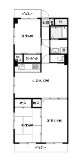 ラ・セーヌ南大分【3階】の間取り