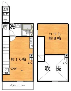 ハイバリー立川【2階】の間取り