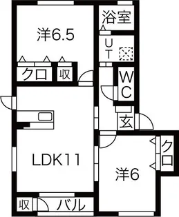 カルレI【2階】の間取り