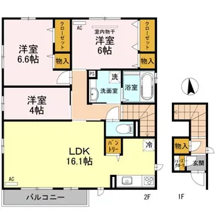 グレイス旭【2階】の間取り
