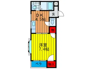 シャンテ北館【1階】の間取り