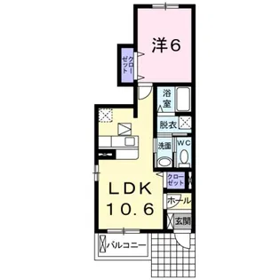 フォレスト パークB【1階】の間取り