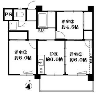 汐見台第二住宅3502棟【2階】の間取り