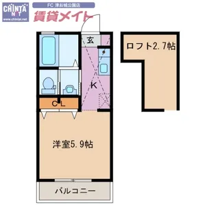 スマイルコーポI【2階】の間取り