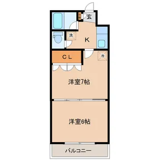 イーグルハイツ宮町【3階】の間取り