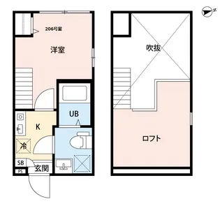 ハーモニーテラス東伊興【1階】の間取り