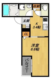 LE COCON 北名古屋II【2階】の間取り