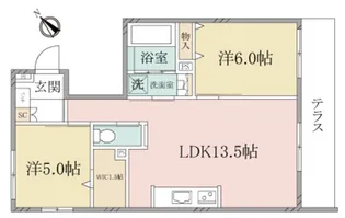 (シニア限定)ヘーベルヴィレッジ浦和南~ノーブルレジデンス~【1階】の間取り