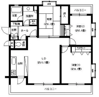 フェニックスコート二子玉川【2階】の間取り