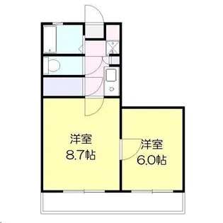 ベルレージュ宮崎II【2階】の間取り