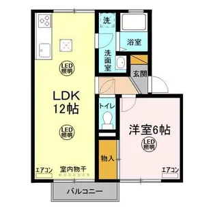 メゾン森PartVII・VIII【1階】の間取り