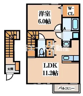 ブルック・コートA棟【2階】の間取り