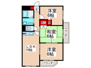 リエル城山南【3階】の間取り