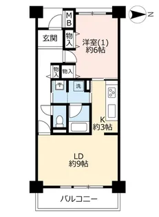 UR西国分寺ゆかり壱番街【4階】の間取り