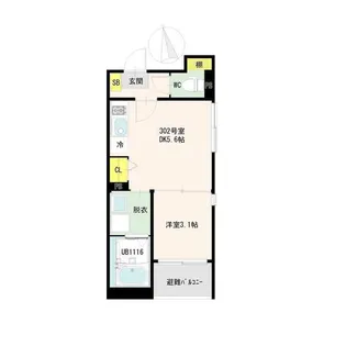 ハーモニーテラス古城【3階】の間取り