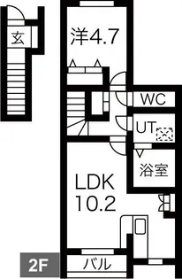 la vie bell(ラヴィベル)I棟【2階】の間取り