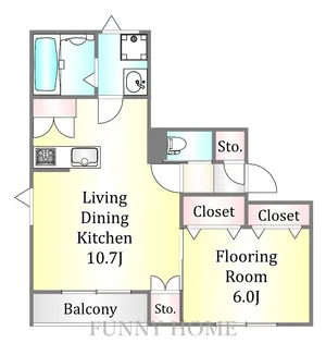 アステイオン上野毛【3階】の間取り